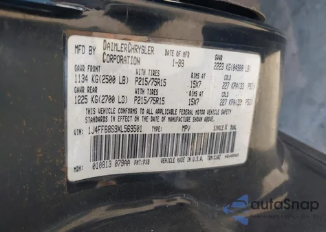 1999 Jeep Cherokee Classic/Sport z USA, uszkodzony, nr VIN 1J4FF68S9XL569501